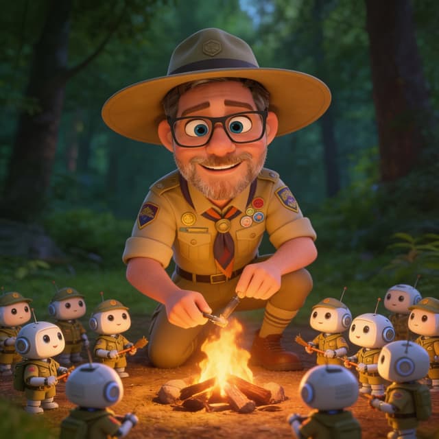 Scout master in training